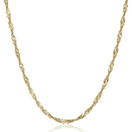Solid Singapore Chain Necklace