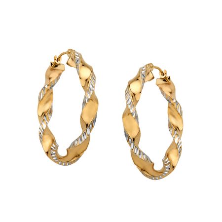 30mm Twist Hoop Earrings