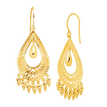 Teardrop Fringe Drop Earrings