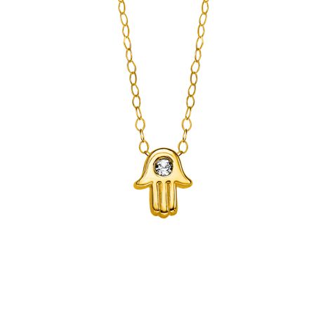Teeny-Tiny Hamsa Pendant with Swarovski Crystal