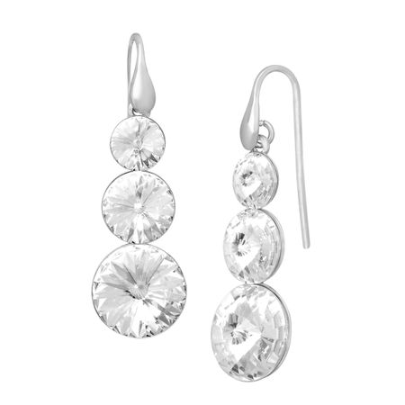 Triple Drop Earrings with Swarovski Crystals