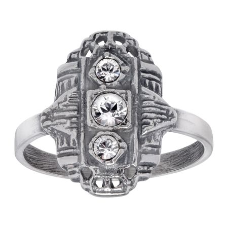 Victorian Ring with Swarovski Crystals