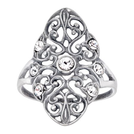 Victorian Ring with Swarovski Crystals