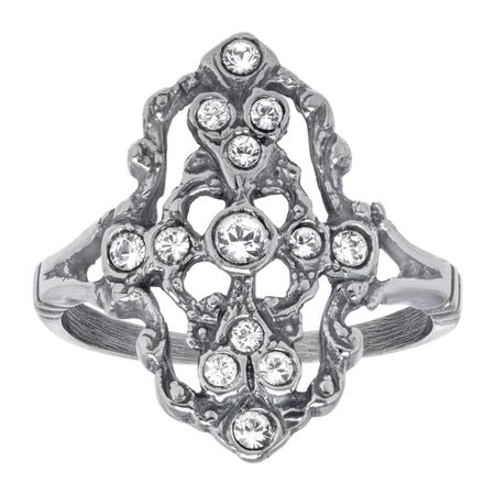 Victorian Ring with Swarovski Crystals