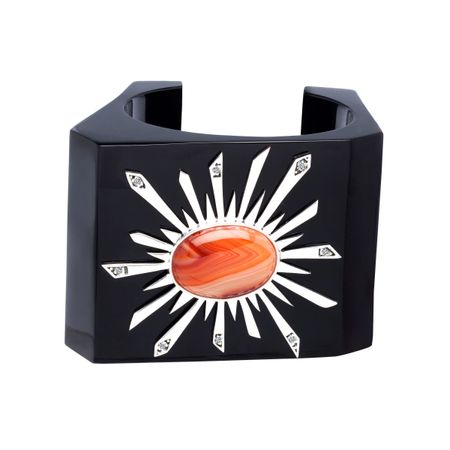Orange Agate Solstice Bangle Bracelet