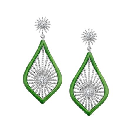 Morning Star Earrings with Cubic Zirconia