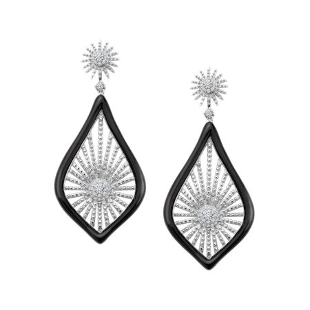 Morning Star Earrings with Cubic Zirconia