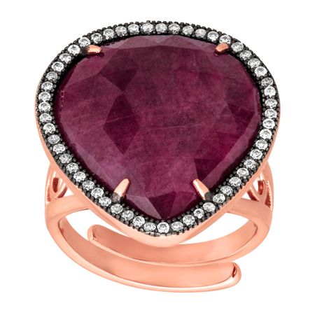 Ruby & Cubic Zirconia Ring