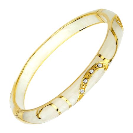 Cream Flourish Bangle Bracelet