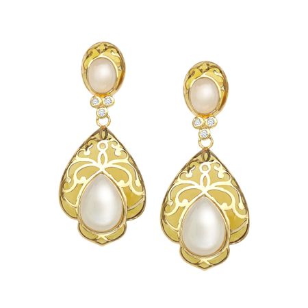Moonstone Baroque Earrings