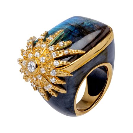 Starburst Ring with Labradorite