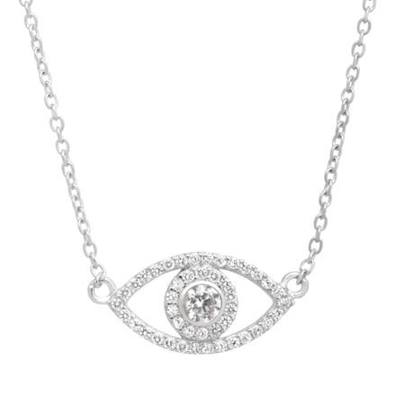 Evil Eye Necklace with Cubic Zirconia