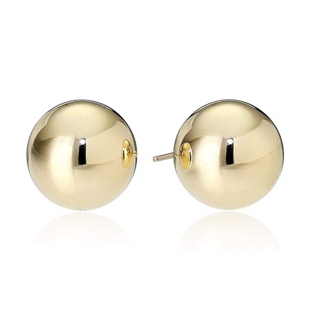 9 mm Ball Stud Earrings, Yellow