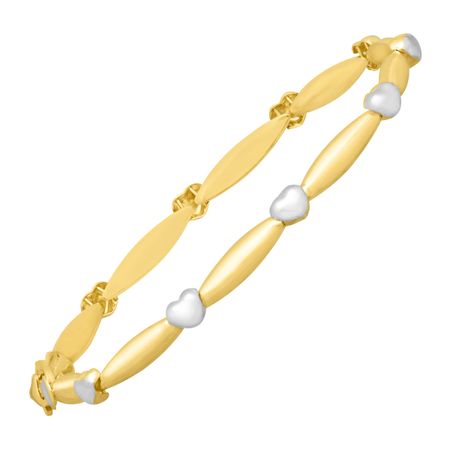 Heart Bar Link Bracelet