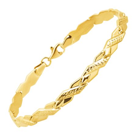 Braided Textured Link Bracelet