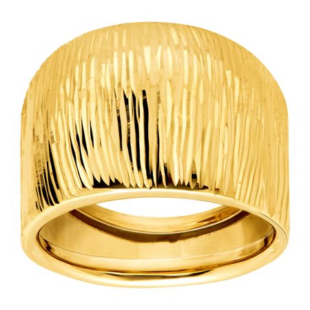 Ribbed Wide Dome Ring
