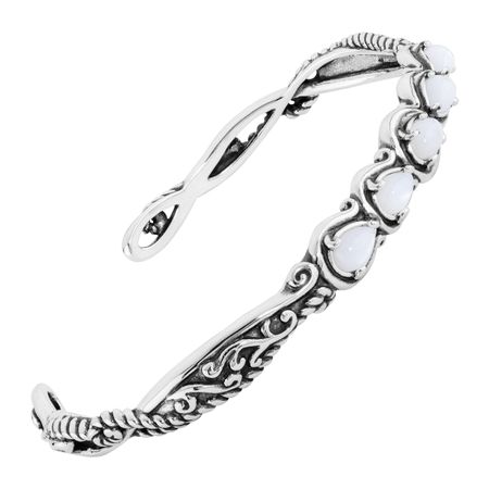 Simply Fabulous Mother-of-Pearl Five-Stone Cuff Bracelet
