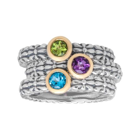 3/4 ct Multi-Stone Stackable Ring Set