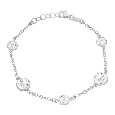 Bracelet with White Swarovski Crystals