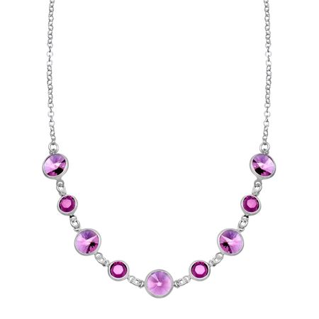 Necklace with Purple Swarovski Crystal