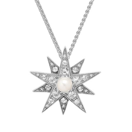 Victorian Pearl Star Pendant
