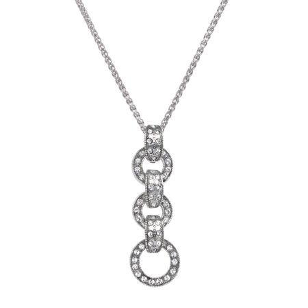 Art Deco Circle Pendant with Swarovski Crystals