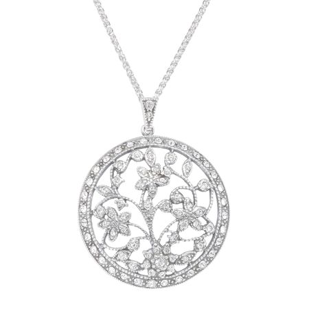 Art Deco Medallion Pendant with Swarovski Crystals