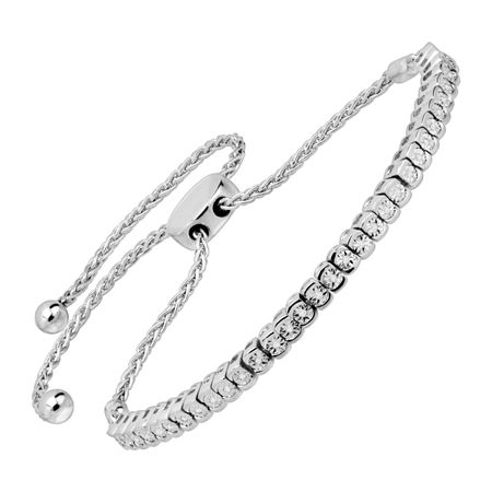 1/10 ct Diamond Bolo Bracelet