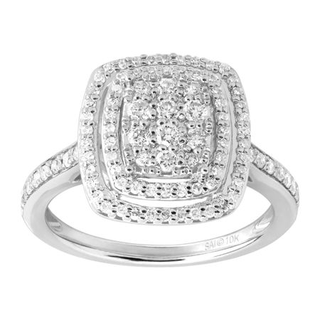 1/2 ct Diamond Cushion Halo Ring