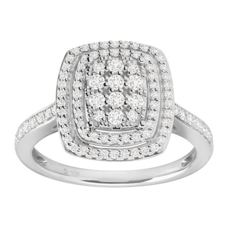 1/2 ct Diamond Cushion-Shaped Engagement Ring
