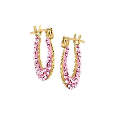 Girl's Hoop Earrings with Swarovski Crystal