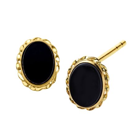 1/2 ct Onyx Stud Earrings