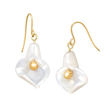 Mother-of-Pearl Calla Lily Earrings