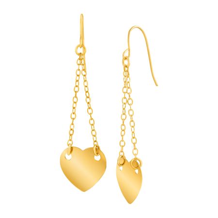 Chain Heart Drop Earrings
