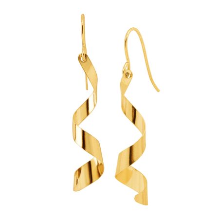 Ribbon Twirl Drop Earrings