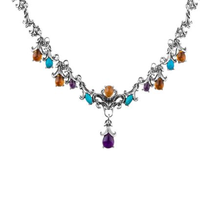 Earth Toned Multi-Stone Necklace