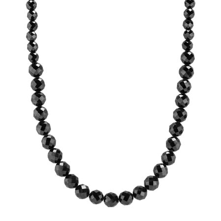 Black Spinel Beaded Necklace
