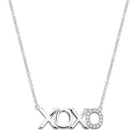 'XOXO' Necklace with Cubic Zirconia