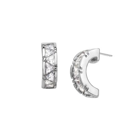 Hoop Earrings with Cubic Zirconia