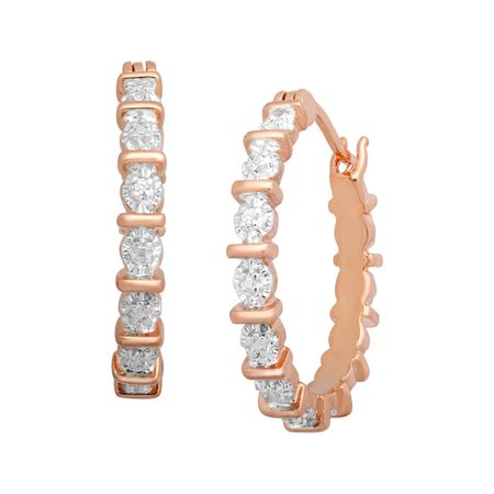 Hoop Earrings with Diamonds