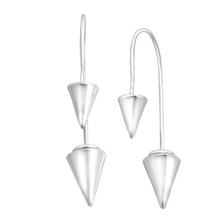 Double Arrow Front-Back Earrings