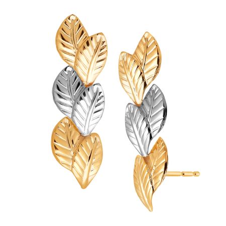 Double Leaf Climber Earrings