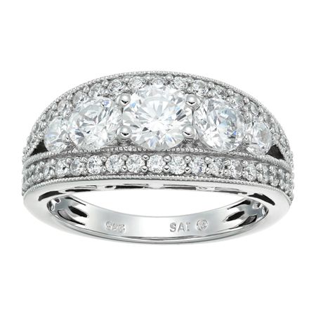 Split-Band Ring with Swarovski Zirconia