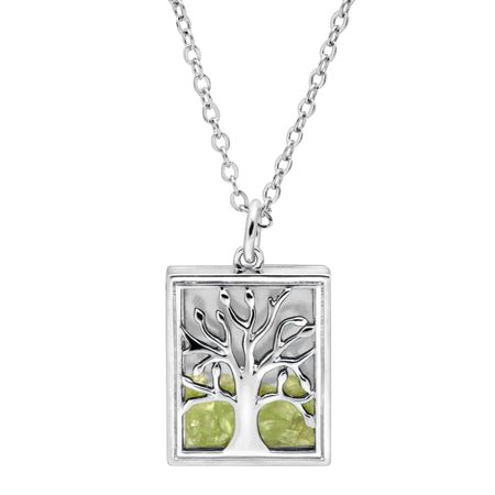 Peridot Tree of Love Shaker Pendant