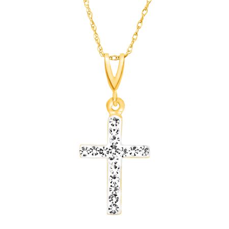 Cross Pendant with Swarovski Crystals