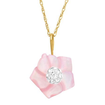 Mother-of-Pearl Flower Pendant