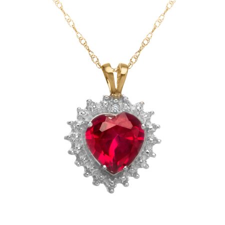 1 3/4 ct Ruby Heart Pendant