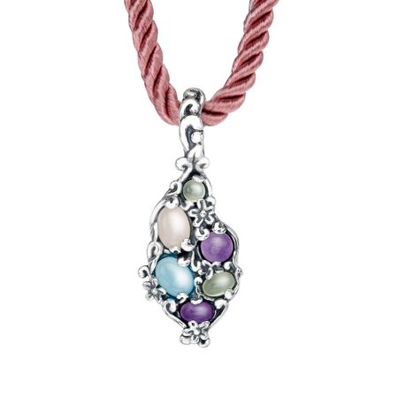 Multi-Stone Flower Pendant