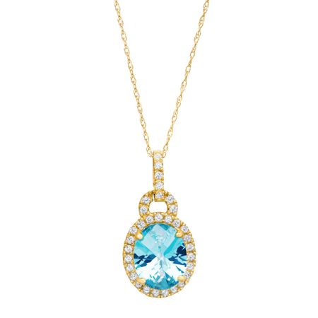 3 3/4 ct Swiss Blue & White Topaz Pendant