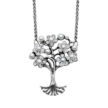 Art Nouveau Pearl Tree of Love Necklace